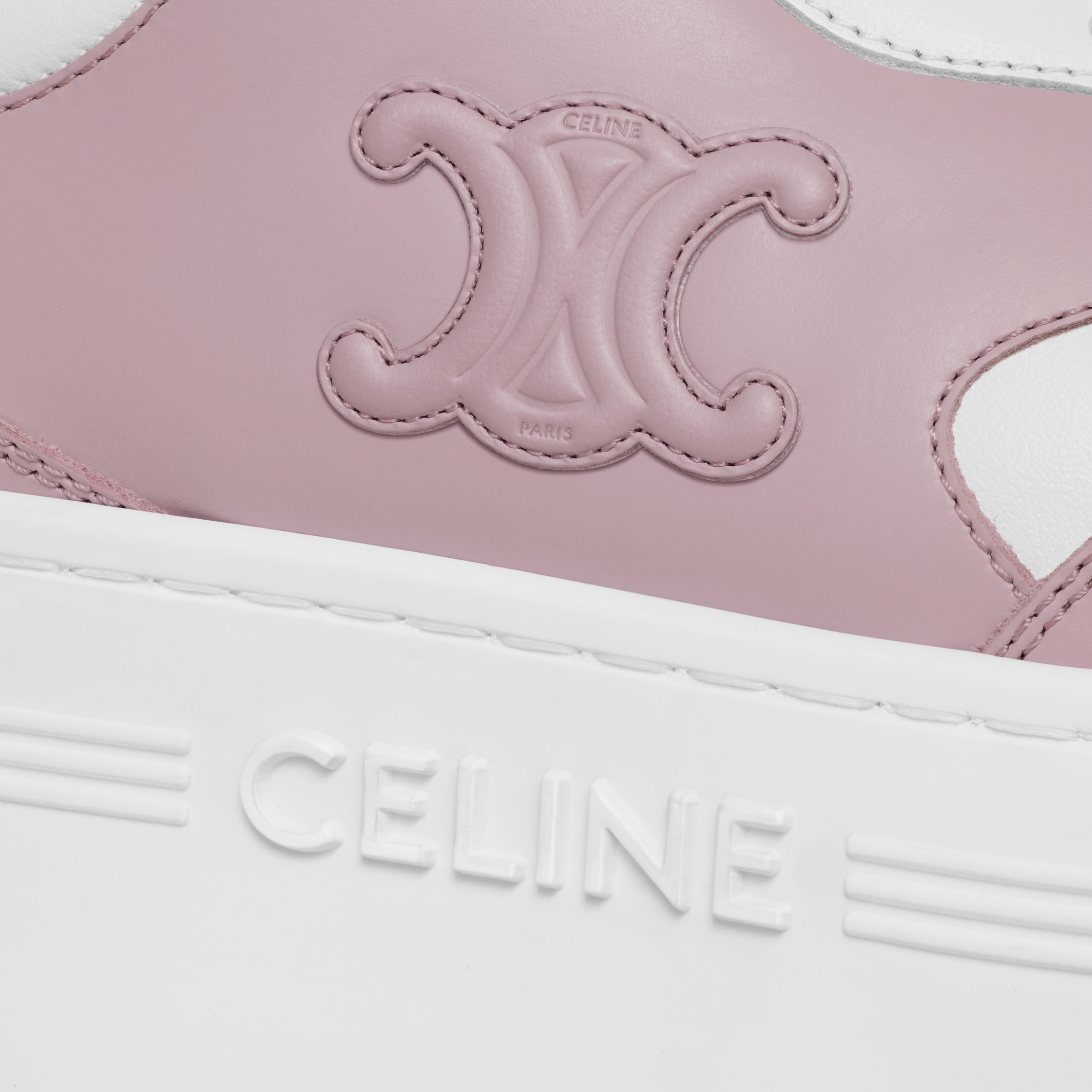 BLOCK SNEAKER WITH TRIOMPHE IN CALFSKIN - | CELINE
