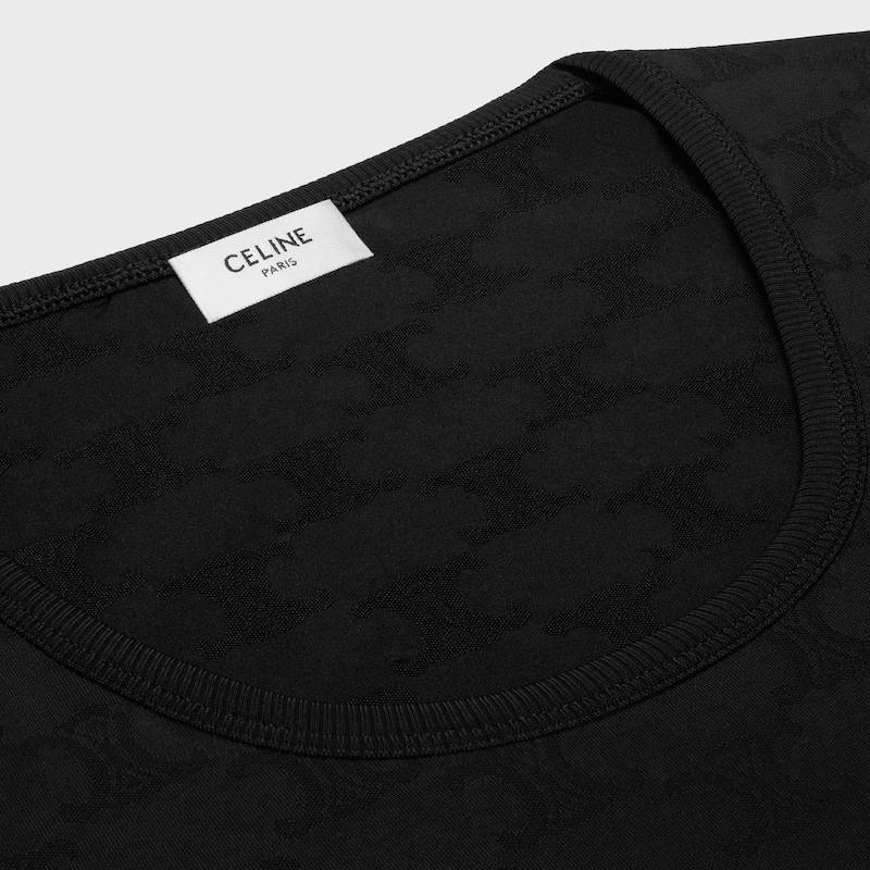 CROP TOP TRIOMPHE DE VISCOSA - NEGRO -  - 1 | CELINE