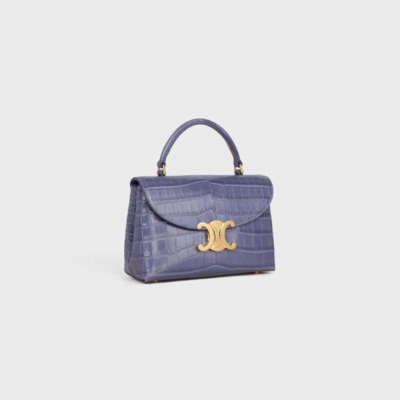 TEEN NINO BAG IN POROSUS CROCODILE - PURPLE SAGE - NINO - 1 | CELINE