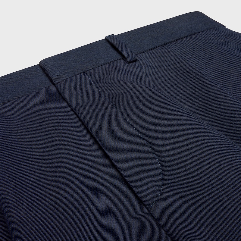 bermudas IN cotton and wool gabardine - NAVY -  - 1 | CELINE