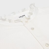 자수 셔츠 - 리넨 코튼 클로스 - 아이보리 -  - 1 | CELINE