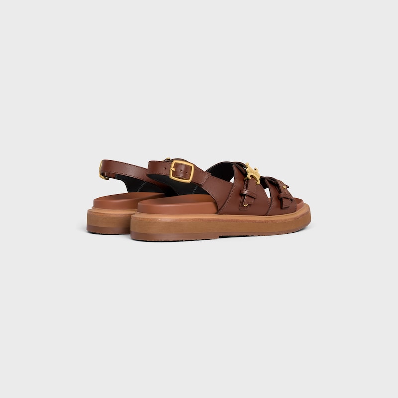 CELINE TIPPI TRIOMPHE SANDALE aus KALBSLEDER - DUNKELBRAUN -  - 1 | CELINE