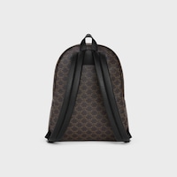 MOCHILA MEDIANA DE LONA TRIOMPHE Y PIEL DE BECERRO - NEGRO - REGALOS BÁSICOS / ESENCIALES - 2 | CELINE