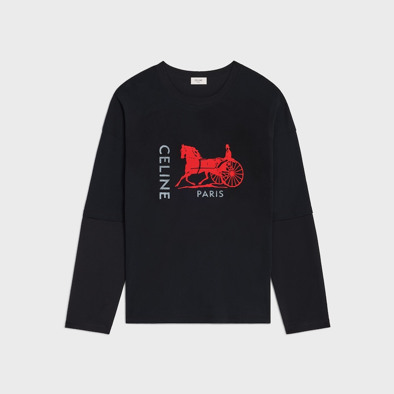 双层T恤 - 黑色/红色/白色 -  - 1 | CELINE