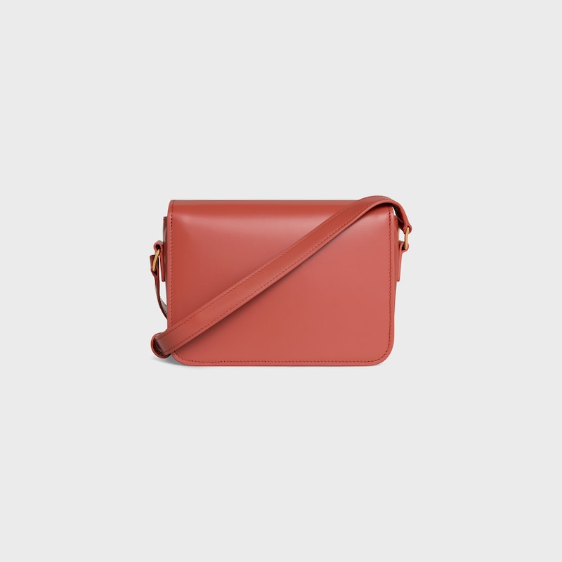 Teen Triomphe Bag in shiny calfskin - RED CANYON - TRIOMPHE - 1 | CELINE