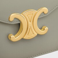 WALLET ON CHAIN MARGO in Shiny calfskin - GREEN CLAY - MORE LINES - 1 | CELINE