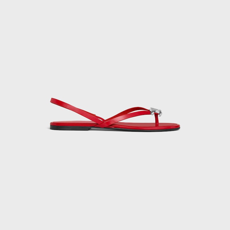 BIKI SANDAL IN CALFSKIN - ULTRA RED -  - 1 | CELINE