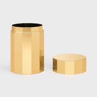 Cotton pot in aluminium - GOLD - BEAUTY ACCESSORIES - 2 | CELINE