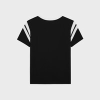 Celine棉質平紋針織寬鬆T恤 - BLACK/WASHED WHITE -  - 2 | CELINE