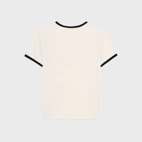 Celine棉質平紋針織標準T恤 - 髒白色 / 黝黑色 -  - 2 | CELINE