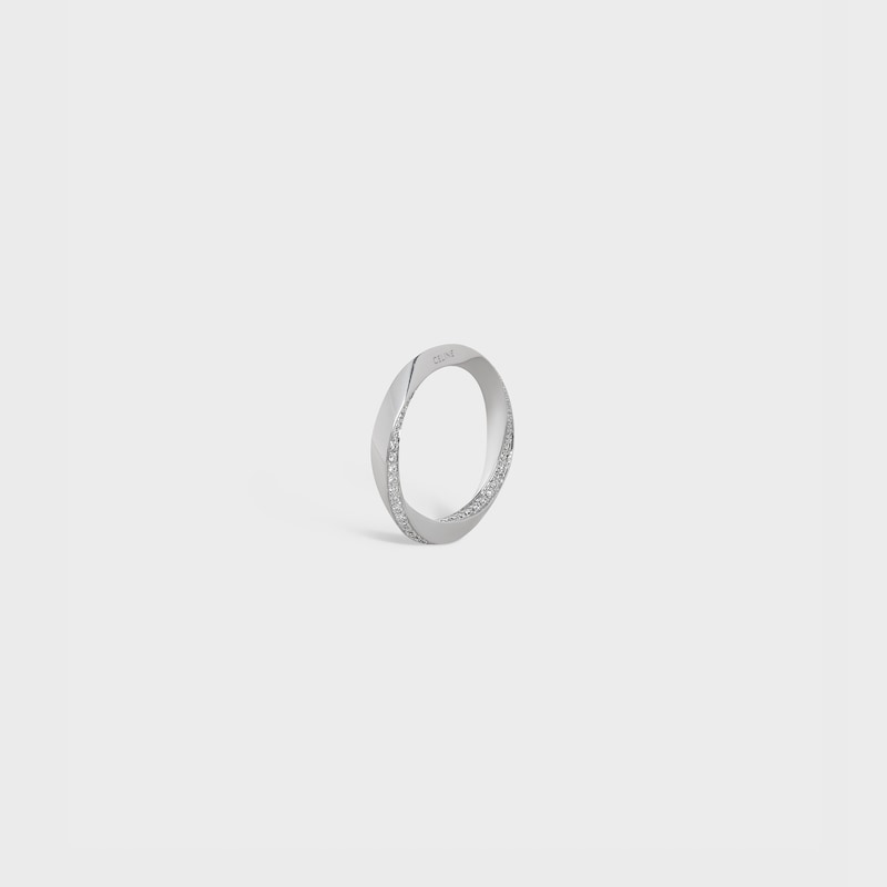 Bague Torsion en Or Blanc et Diamants - Or blanc -  - 1 | CELINE