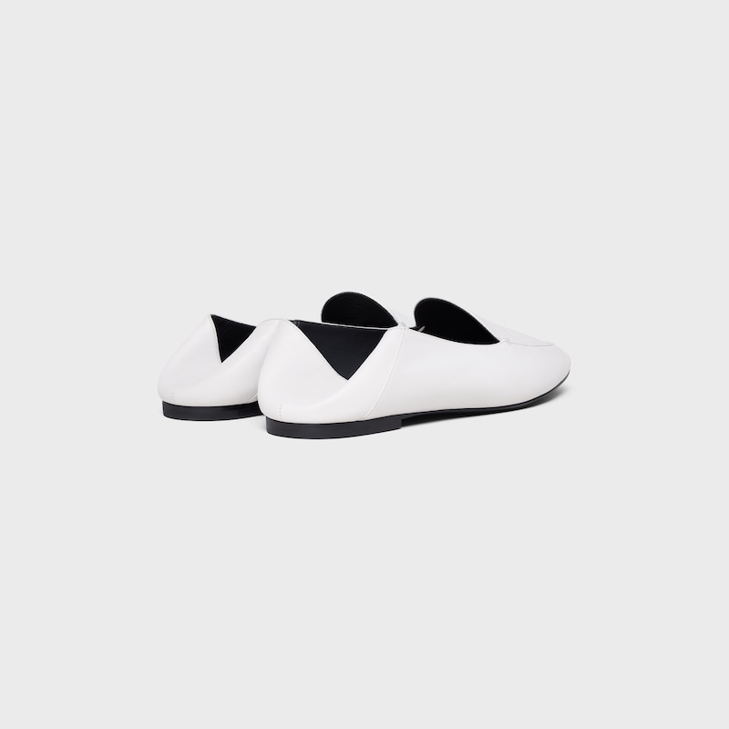 AURA LOAFER IN GOATSKIN - WHITE -  - 1 | CELINE