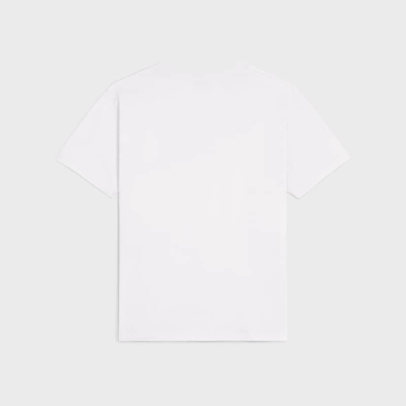 Celine loose t-shirt IN cotton jersey - ECRU / BLACK -  - 1 | CELINE