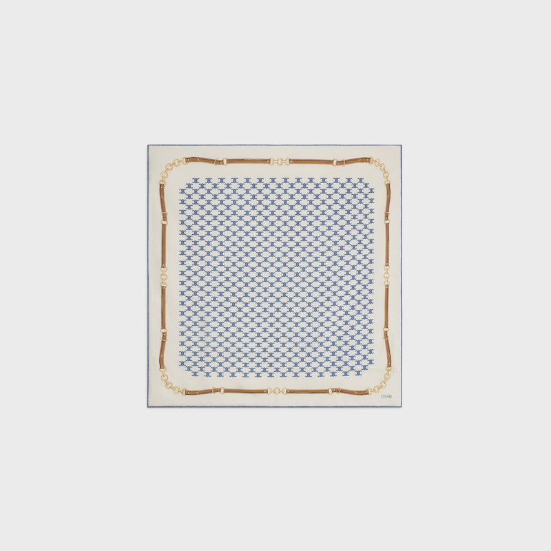 HERITAGE斜纹围巾 - 牛仔蓝 -  - 1 | CELINE