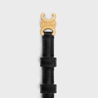 TEEN 13MM TRIOMPHE BELT IN Taurillon Leather - BLACK -  - 1 | CELINE