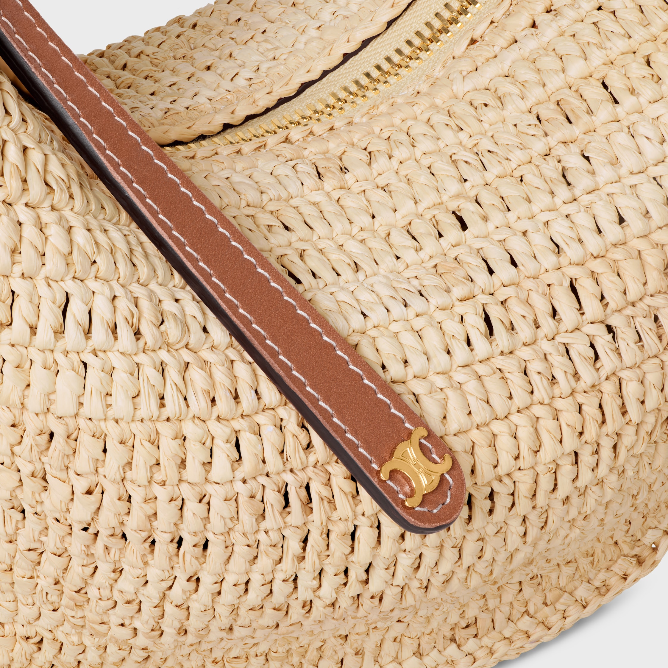 Teen Celine Lulu IN RAFFIA AND NATURAL CALFSKIN - NATURAL / TAN