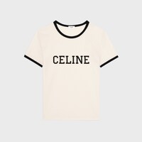 CELINE 레귤러 티셔츠 - 코튼 저지 - 더티 화이트/블랙 -  - 1 | CELINE