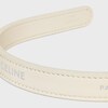 Celine Paris Fina Tiara em Couro de Vitela - PRATEADO / BRANCO - ACESSÓRIOS DE CABELO - 1 | CELINE