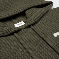 SUDADERA CON CAPUCHA DE LANA DE CANALÉ - BOSQUE -  - 2 | CELINE
