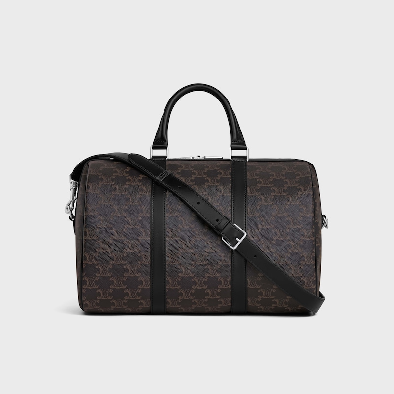 LARGE BOSTON IN Triomphe Canvas AND calfskin - BLACK - ALL GIFTS - 1 | CELINE