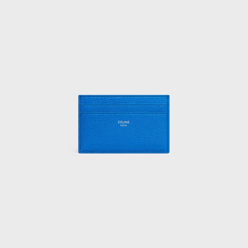 CARD HOLDER IN GRAINED CALFSKIN - ULTRA BLUE - NEW - 1 | CELINE