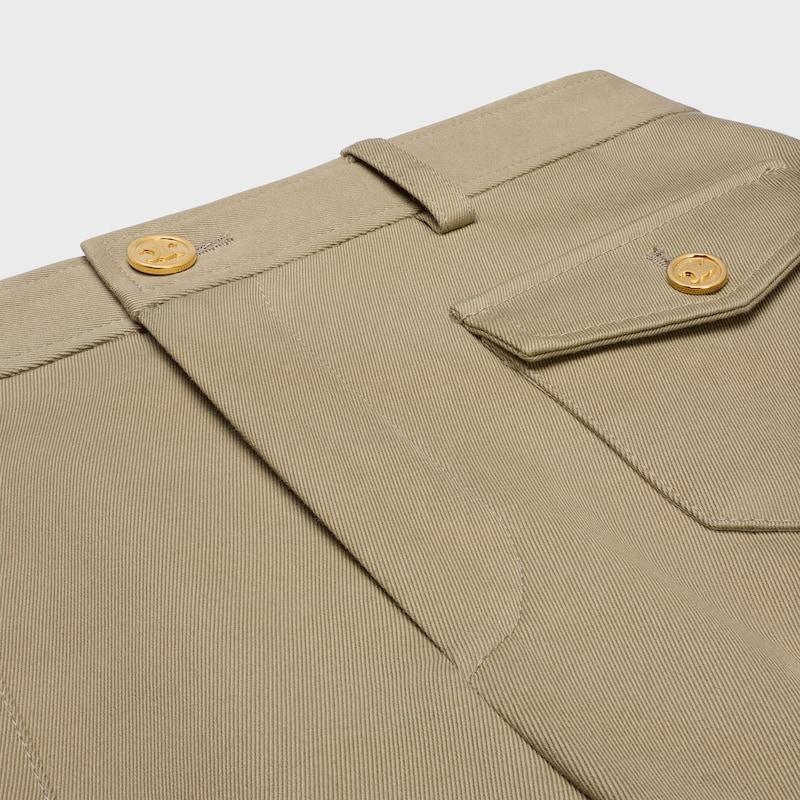 pants IN cotton gabardine - BEIGE MILITAIRE -  - 1 | CELINE