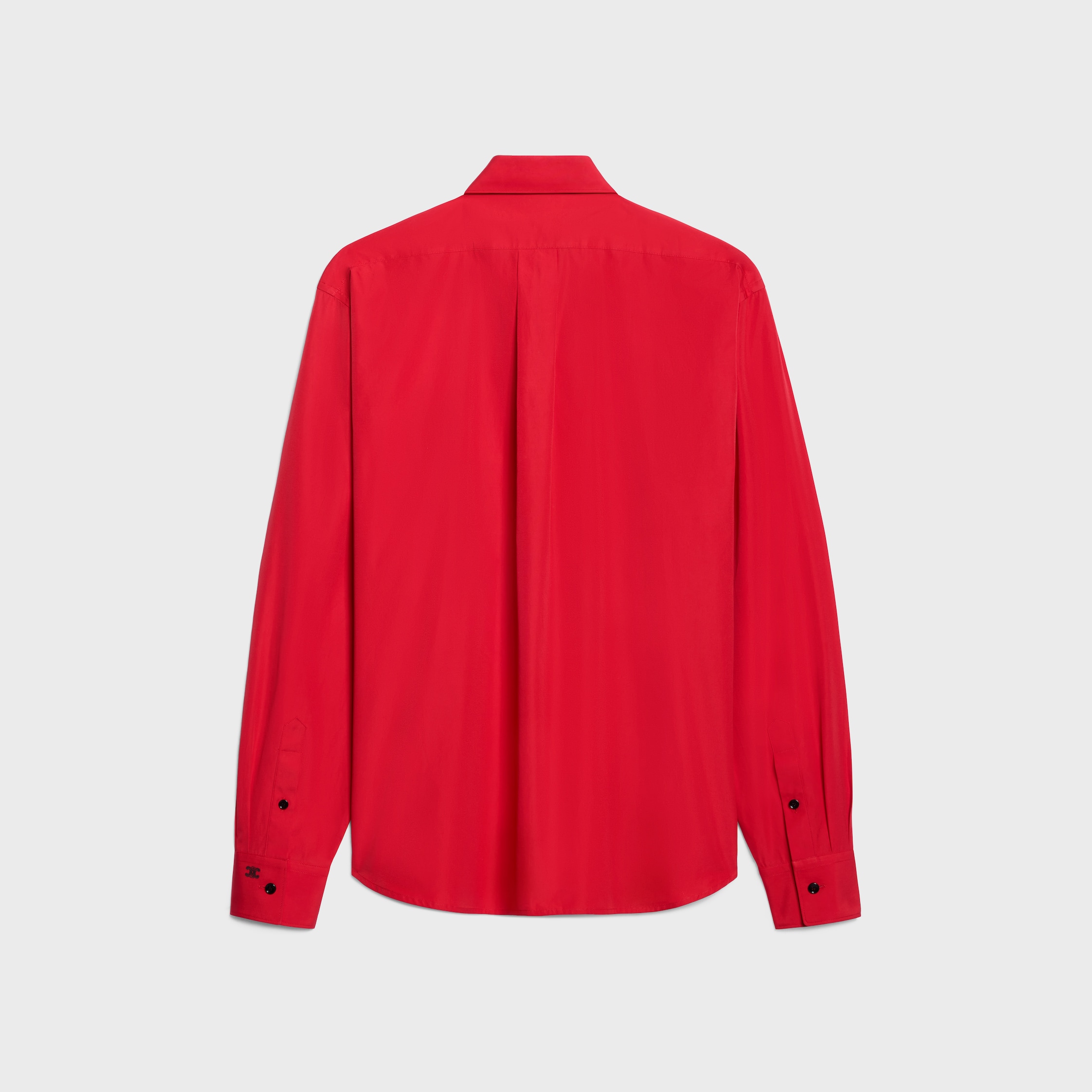 LOOSE SHIRT IN COTTON POPLIN - ROUGE VIF | CELINE