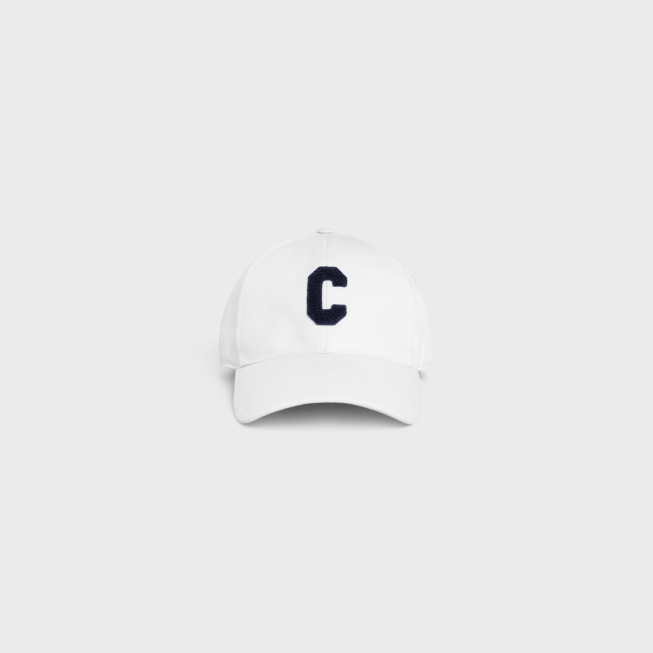INITIAL BASEBALL CAP IN COTTON - WHITE | CELINE
