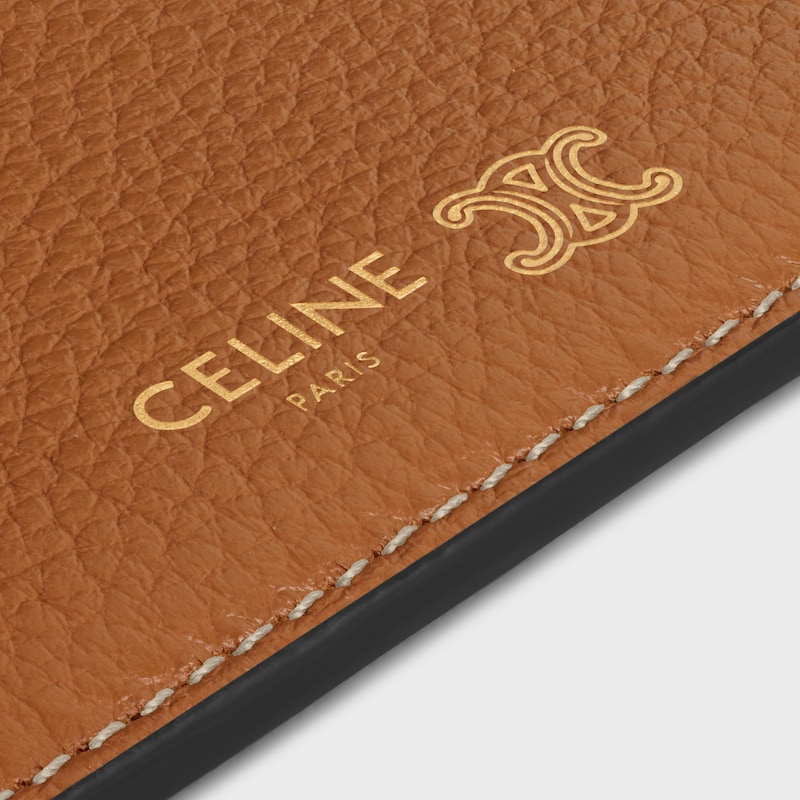 中号卡包 - 柔棕色/柔奶油白色 - 新品 - 1 | CELINE