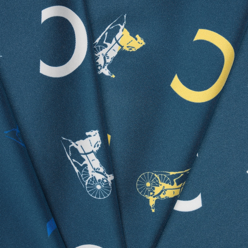 bandana IN silk twill - NAVY/YELLOW/BLUE -  - 1 | CELINE