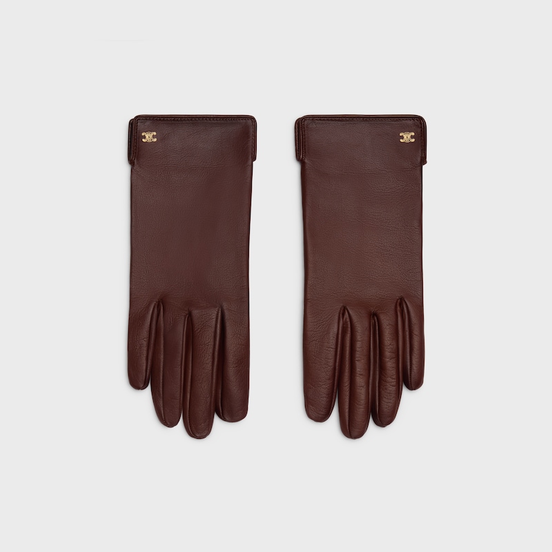 gloves IN lambskin - BROWN -  - 1 | CELINE