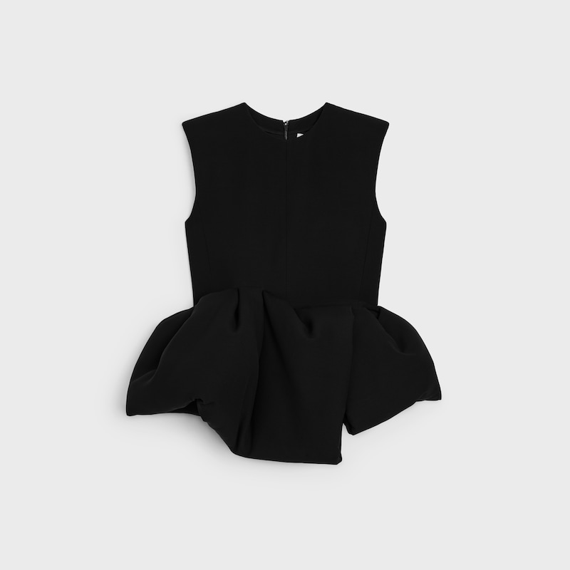 peplum top IN WOOL SILK - BLACK -  - 1 | CELINE