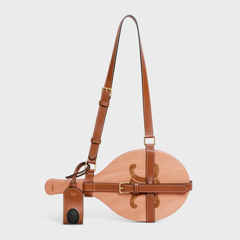 Beach rackets in wood and Calfskin - TAN - CELINE MAISON - 1 | CELINE