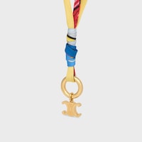Celine Charms Cordon Necklace in Silk and Brass with Gold Finish - MULTICOLOR -  - 2 | CELINE