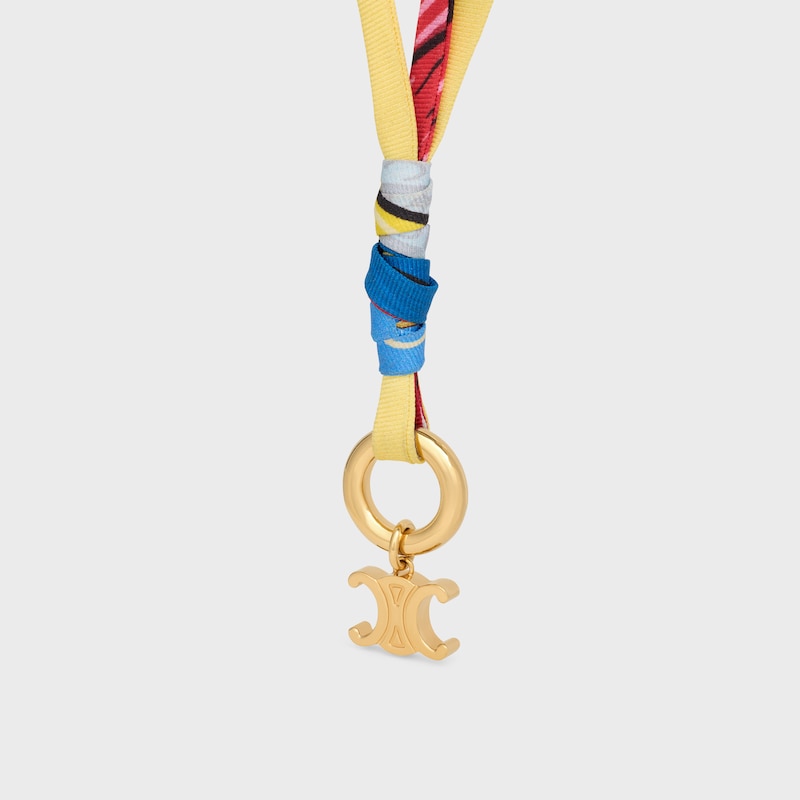 Collier Cordon Celine Charms en soie et laiton dor&eacute; - MULTICOLOR -  - 1 | CELINE