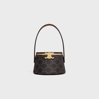 CELINE NINA MINAUDIERE in LAMBSKIN WITH TRIOMPHE CANVAS PRINT AND CALFSKIN - TAN - GIFT FINDER - 1 | CELINE