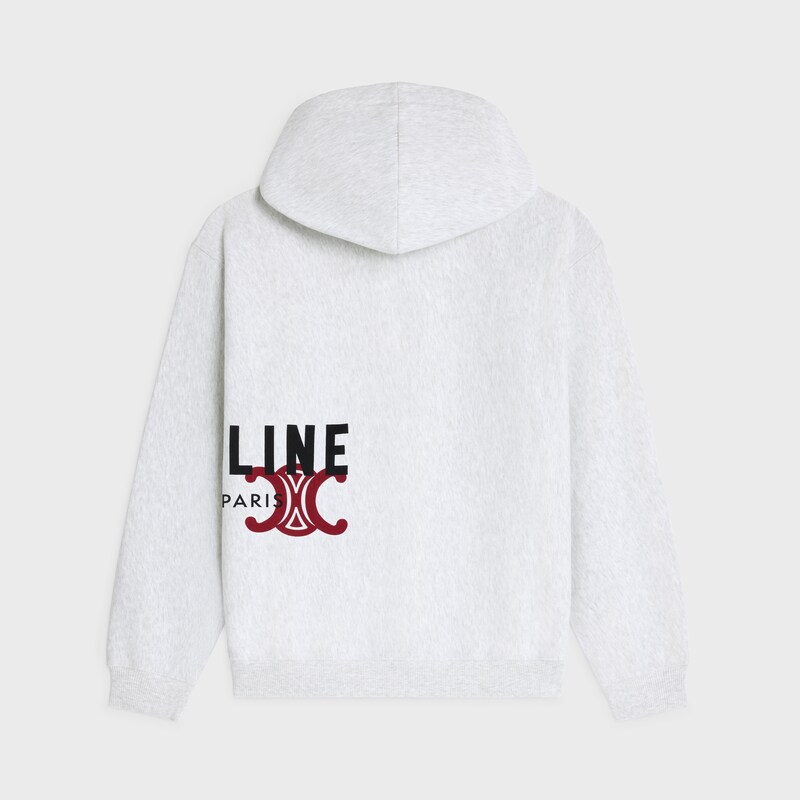 连帽衫 - 浅灰色/黑色/酒红色 -  - 1 | CELINE