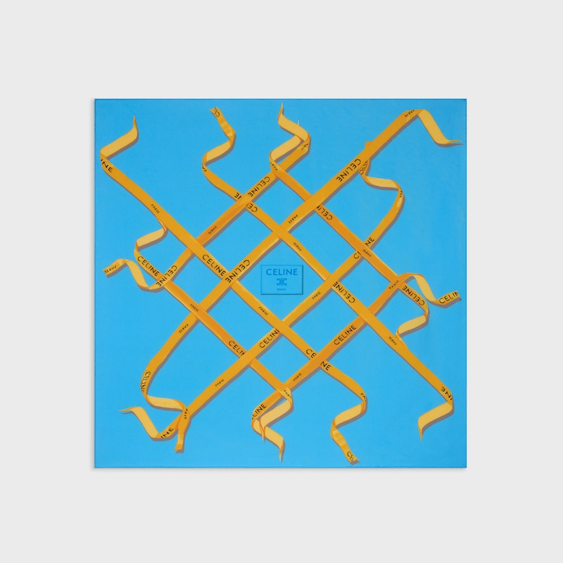square IN silk twill - SKY/YELLOW/BLUE -  - 1 | CELINE