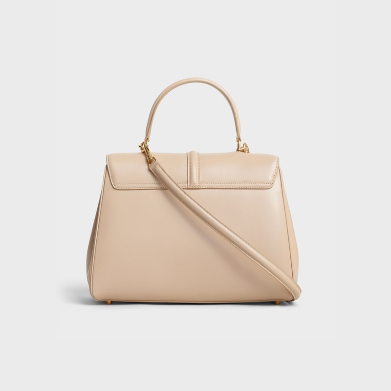 Classique 16 Bag in satinated calfskin - Black - TOP-HANDLE BAGS - 1 | CELINE