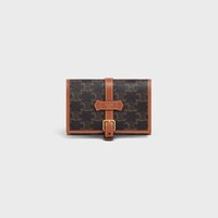 JEWELRY POUCH IN TRIOMPHE CANVAS AND CALFSKIN - TAN - SMALL GIFTS - 1 | CELINE