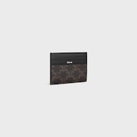 LARGE CARD HOLDER IN TRIOMPHE CANVAS AND CALFSKIN - BLACK - ESSENTIAL GIFTS - 2 | CELINE