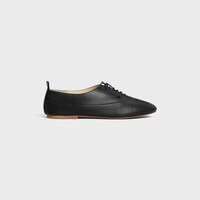 CELINE LISE PERFORATED TRIOMPHE RICHELIEU IN LAMBSKIN - BLACK -  - 1 | CELINE