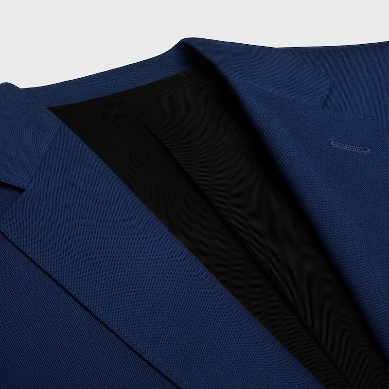 CHAQUETA CL&Aacute;SICA DE LANA - AZUL OC&Eacute;ANO -  - 1 | CELINE