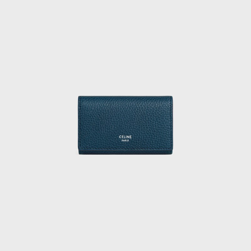 key case IN GRAINED CALFSKIN - TEAL BLUE - TECH ACCESSORIES - 1 | CELINE