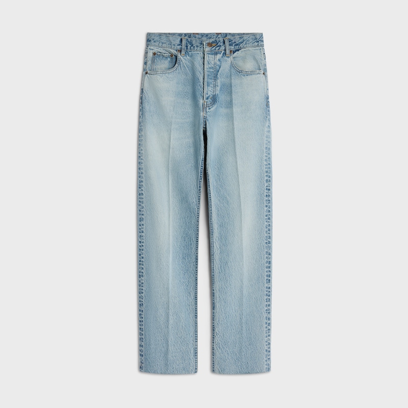 boyfriend jeans 001 IN COTTON DENIM - POWDER BLUE -  - 1 | CELINE