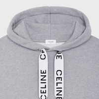 CELINE LOOSE HOODIE IN COTTON FLEECE - LIGHT GREY -  - 2 | CELINE