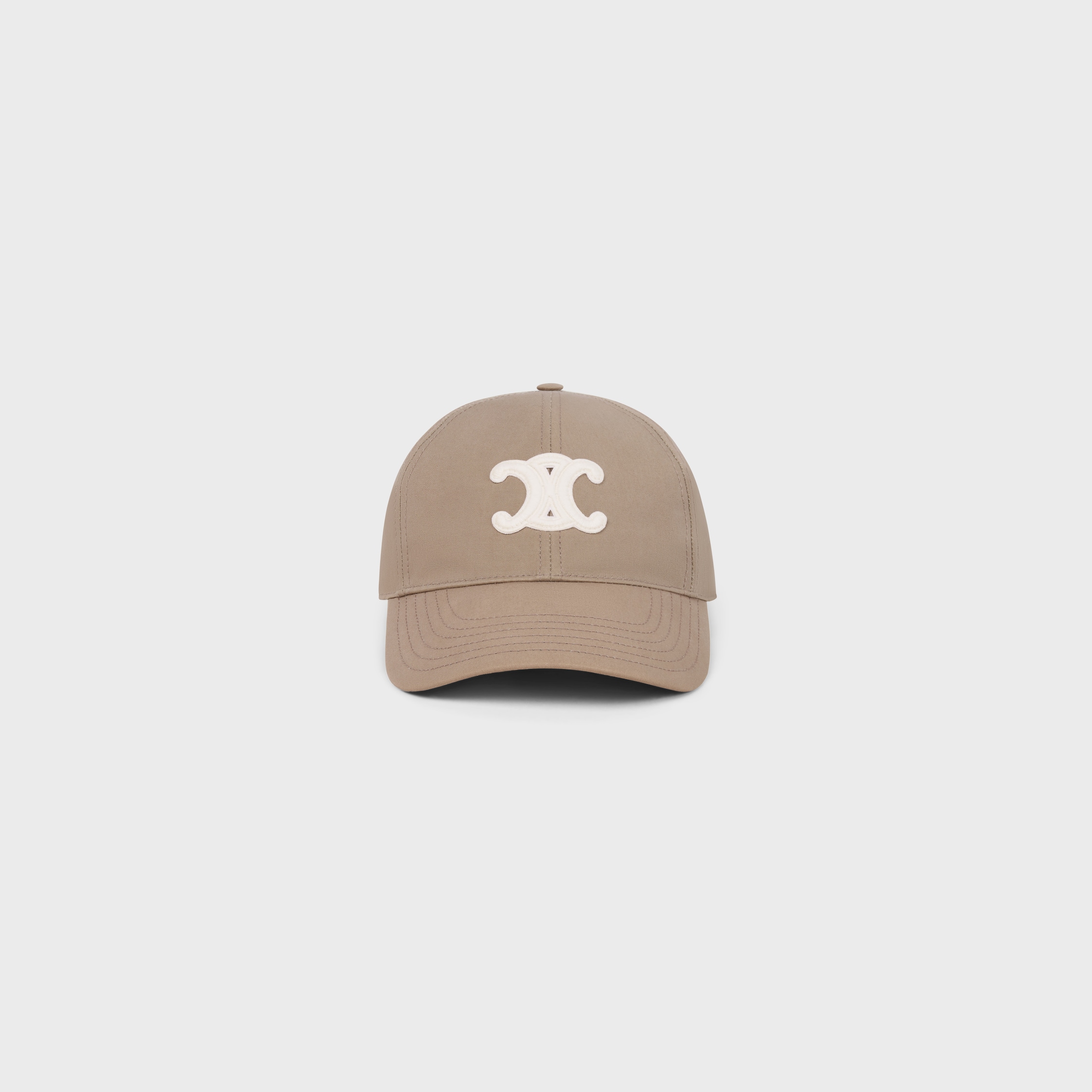triomphe baseball cap in cotton - GREIGE | CELINE