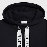 CELINE LOOSE HOODIE IN COTTON FLEECE - BLACK -  - 2 | CELINE