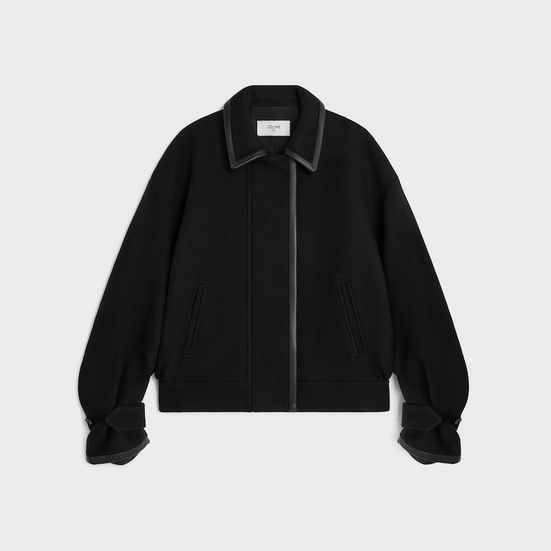 재킷 - 더블 페이스 울 펠트 - 블랙 -  - 1 | CELINE