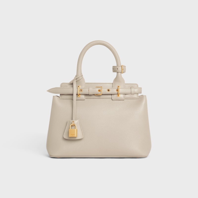 TEEN CELINE CONTI柔軟粒面牛皮革手袋 - 淺石灰色 - CONTI - 1 | CELINE